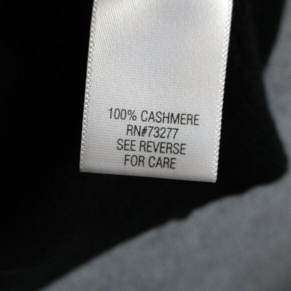 Cashmere Apt 9 Sweater Womens Large Black Gray Argyle Cardigan Lightweight Soft - Picture 7 of 14